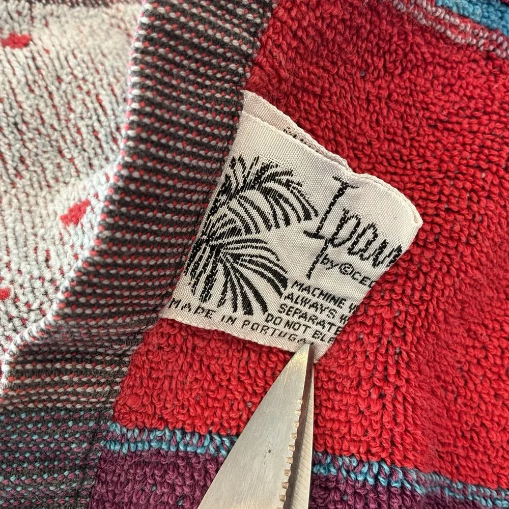Vintage Ipanema Beach Towel Colorful‎ Hearts Valentine's Day Gift Romantic Love